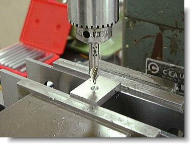 Center drilling the finger hole