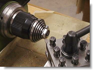 Trimming the bezel on the lathe